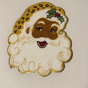 Gildan Festive Santa Sweatshirt - White and Gold